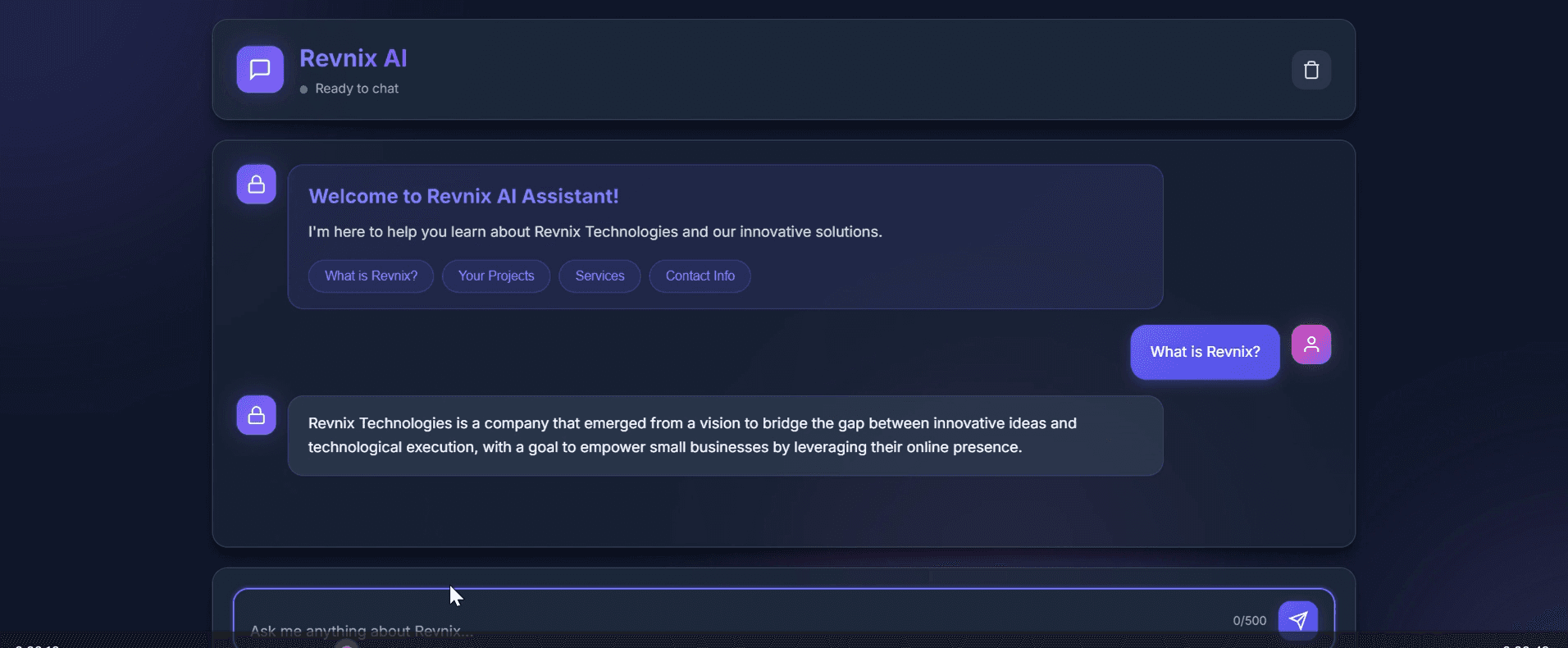 Revnix AI: Company Knowledge Chatbot